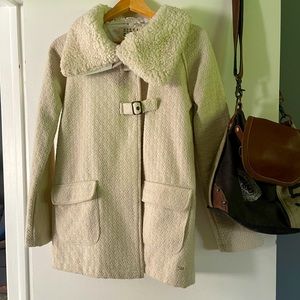 Billabong tweed winter coat removable sherpa cuff